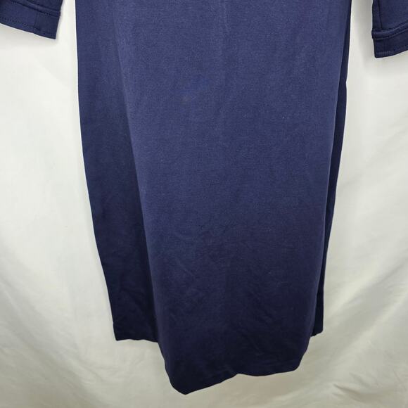 Talbots Navy Blue Elbow length Sleeve Round Neck Women's Sheath Dress Size 4 - Picture 6 of 12